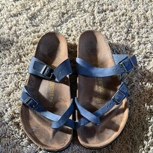 Blue leather strap Birkenstocks size 41